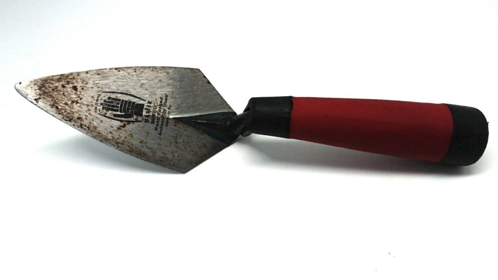 A pointing trowel 