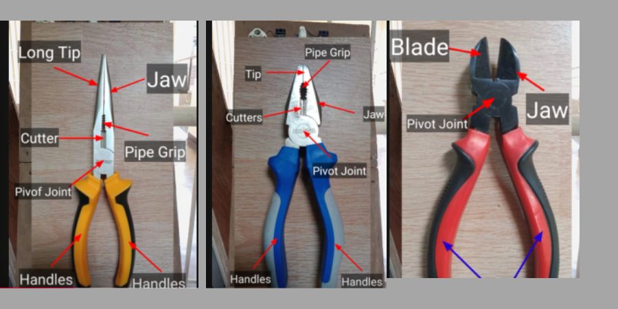 combination pliers different part